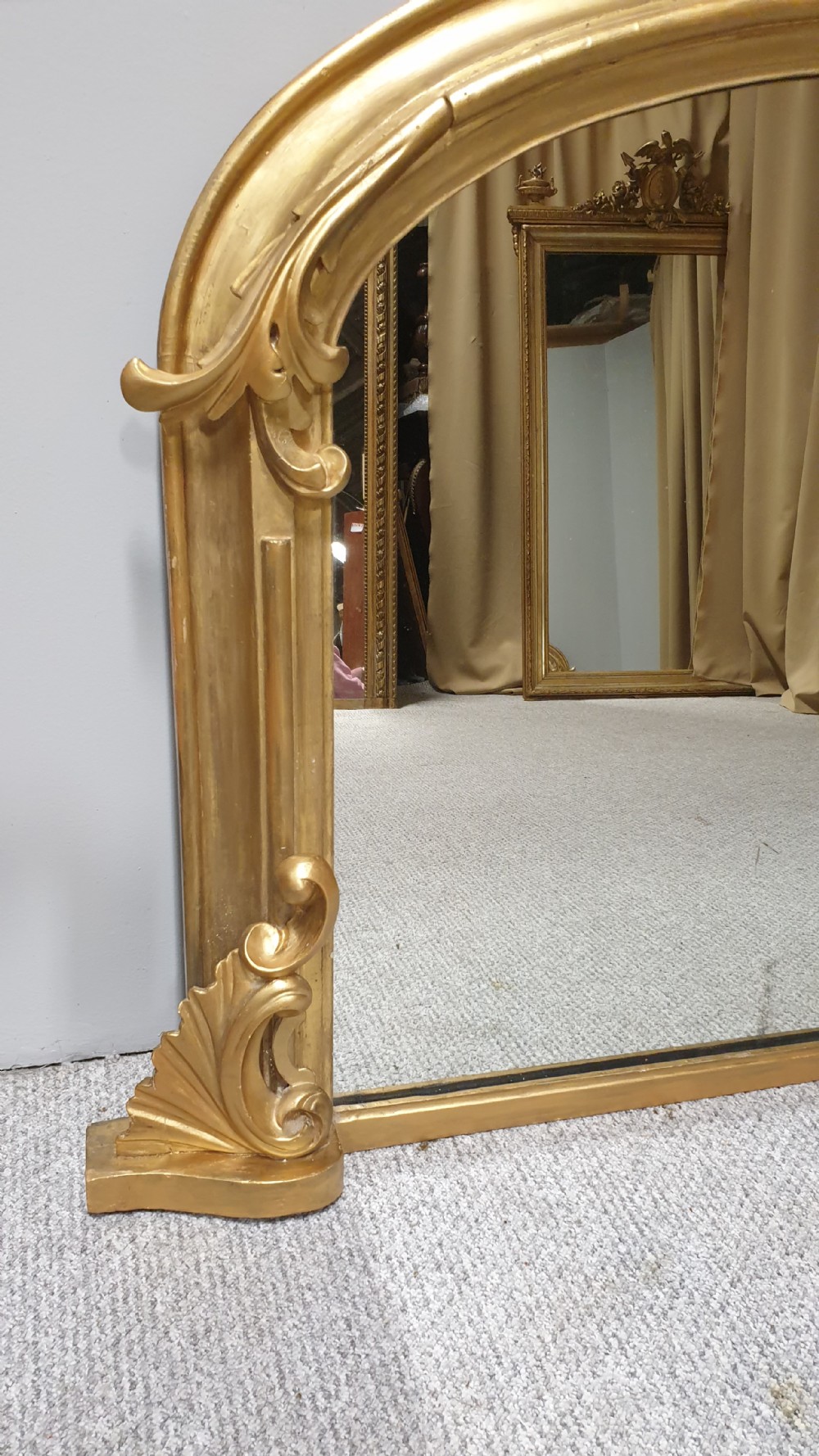 English Gilt Overmantle Mirror View III