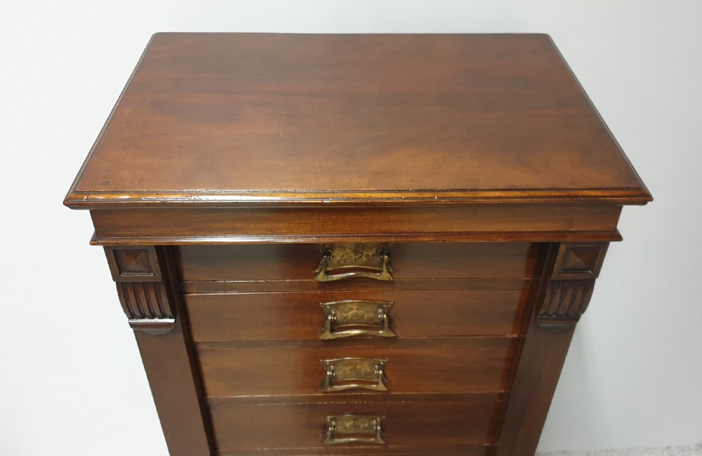 Victorian Mahogany Wellington Chest of Drawers View IV