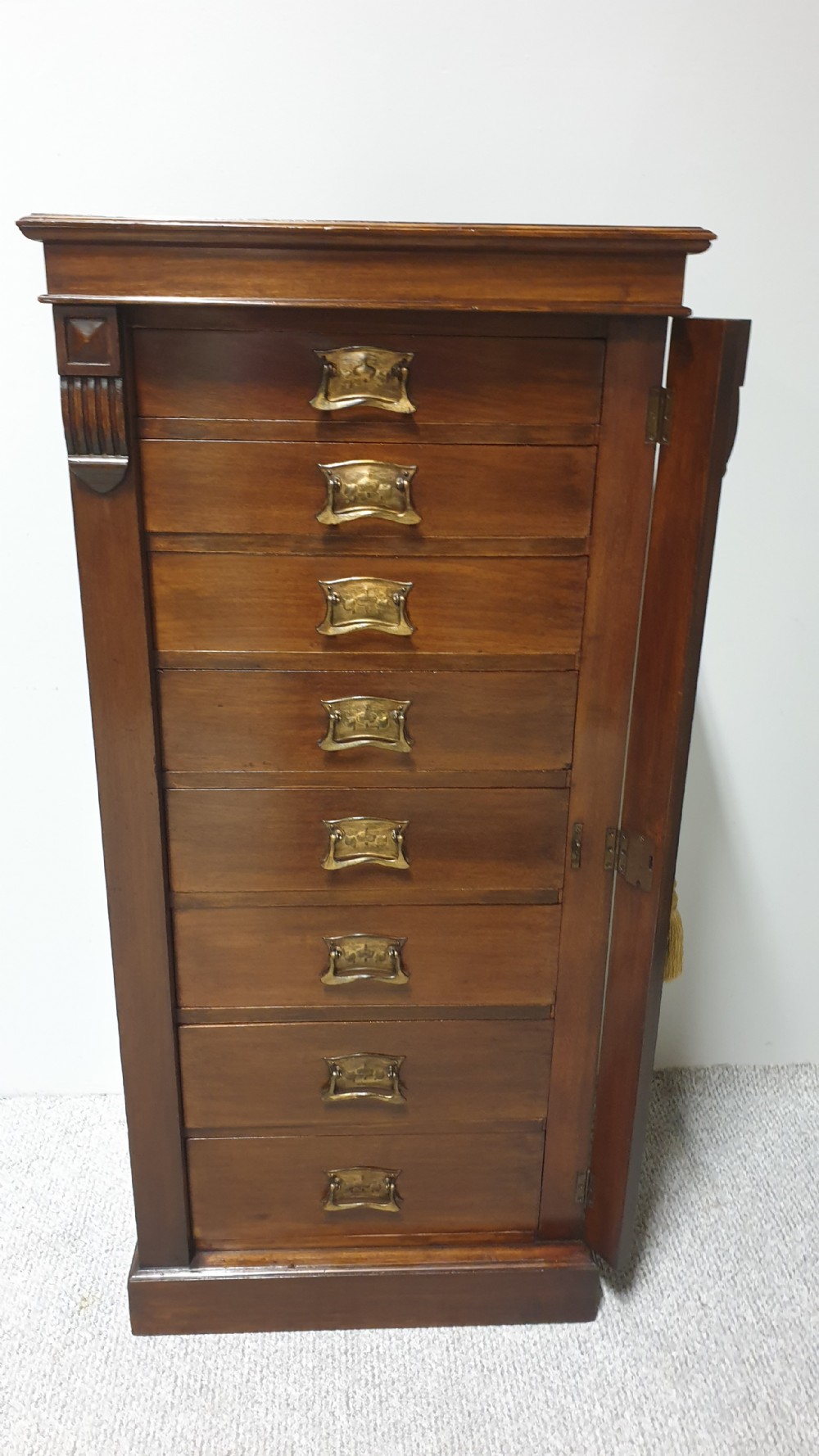 Victorian Mahogany Wellington Chest of Drawers View VIII
