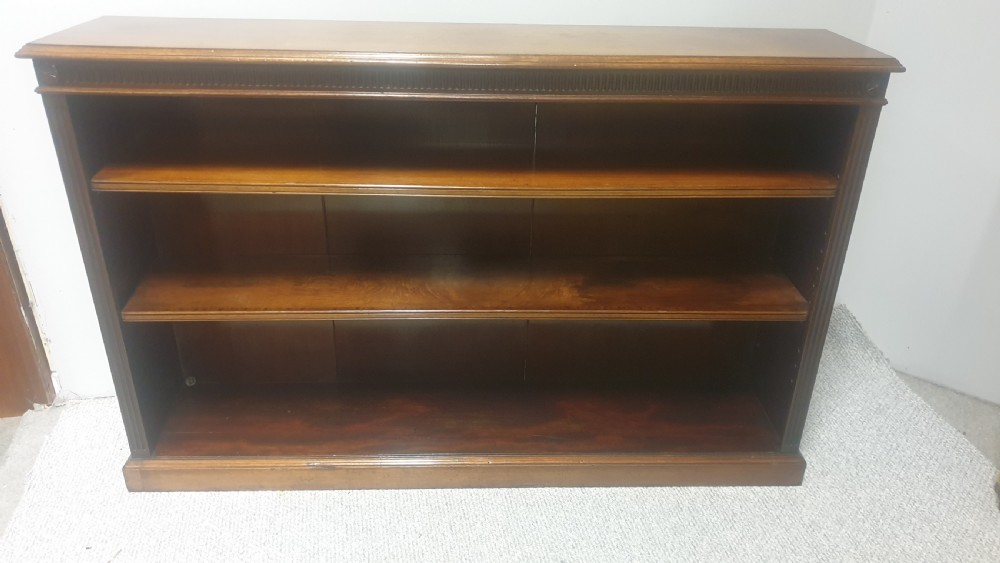 Very Good Mahogany Low Adjustable Bookcase View IX