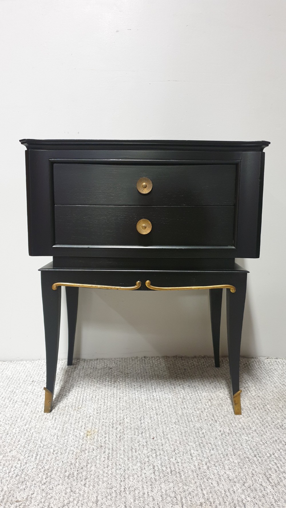 Fabulous Pair Italian Art Deco Bedside Lamp Chests of Drawers View VII