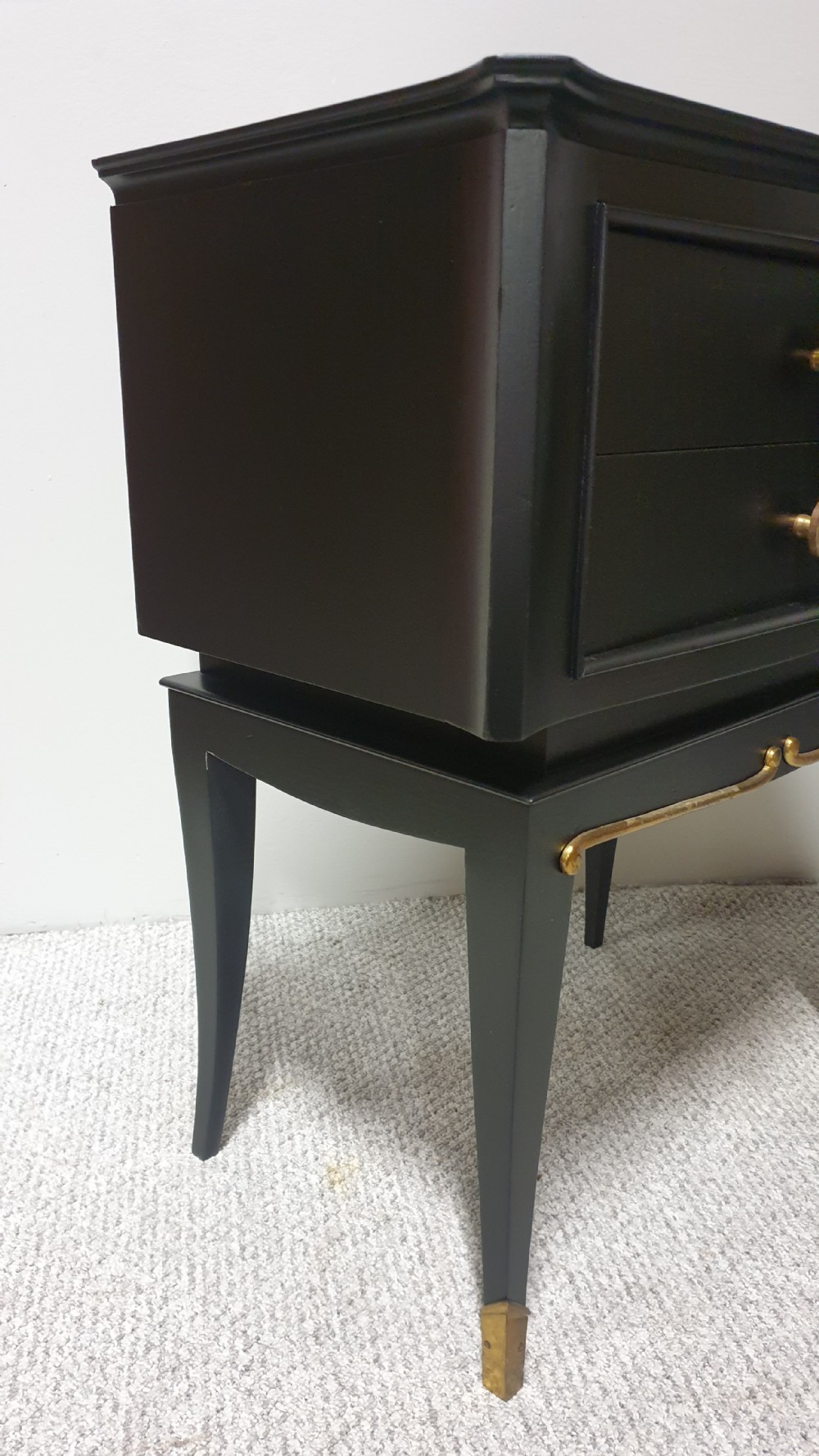 Fabulous Pair Italian Art Deco Bedside Lamp Chests of Drawers View IX