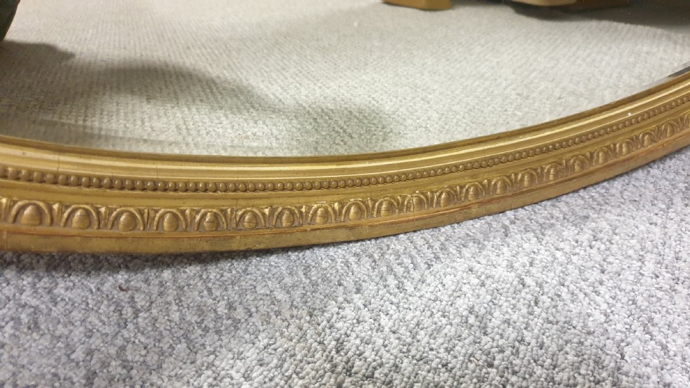 Victorian Oval Gilt Mirror View III