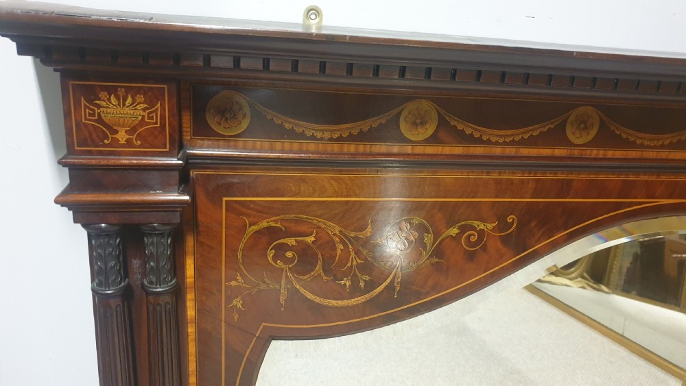 Outstanding Mahogany Overmantle Mirror View IV
