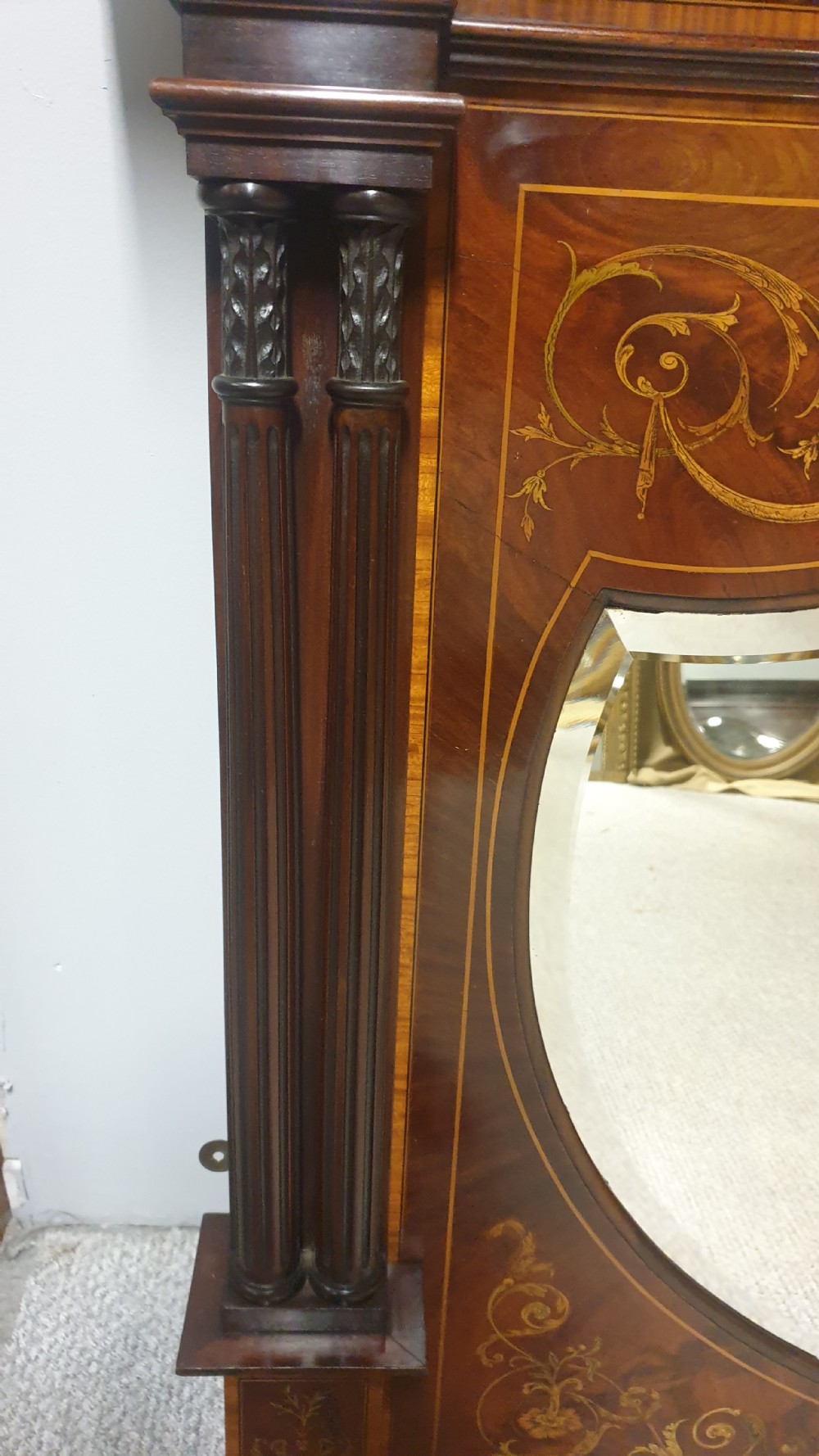 Outstanding Mahogany Overmantle Mirror View VI