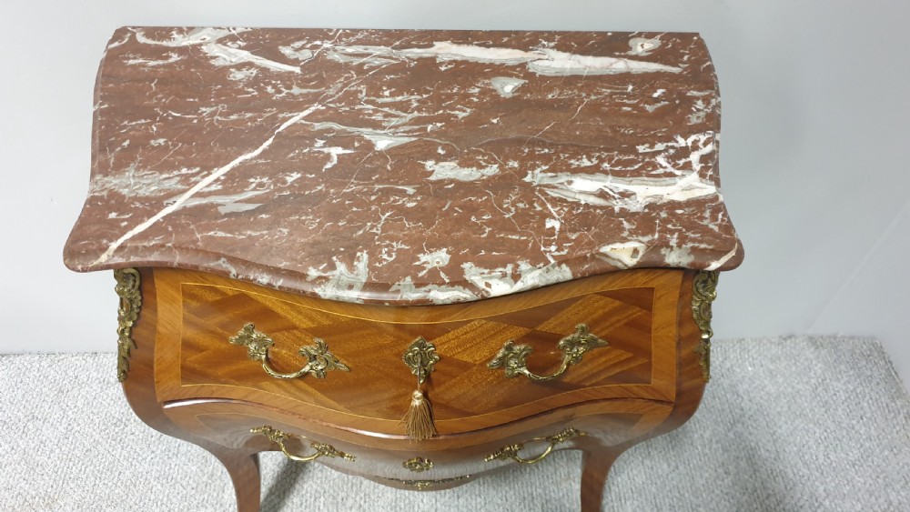 French Marble Topped Commode Chest of Drawers View VIII