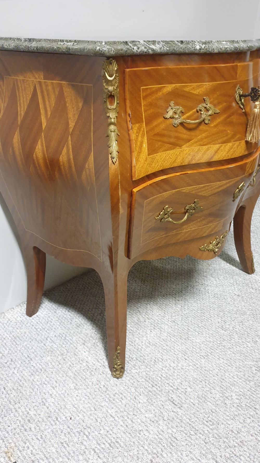 Super French Marble Topped Commode Chest of Drawers View II