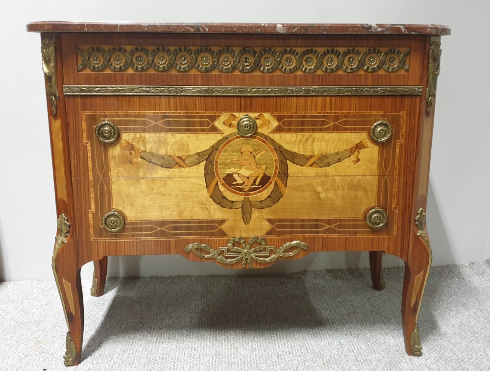 Stunning French Marquetry Commode Chest of Drawers View III