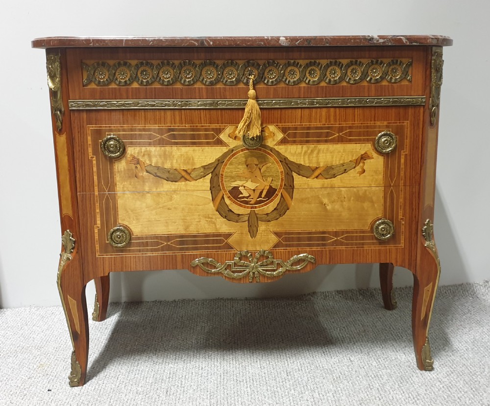 Stunning French Marquetry Commode Chest of Drawers View IV