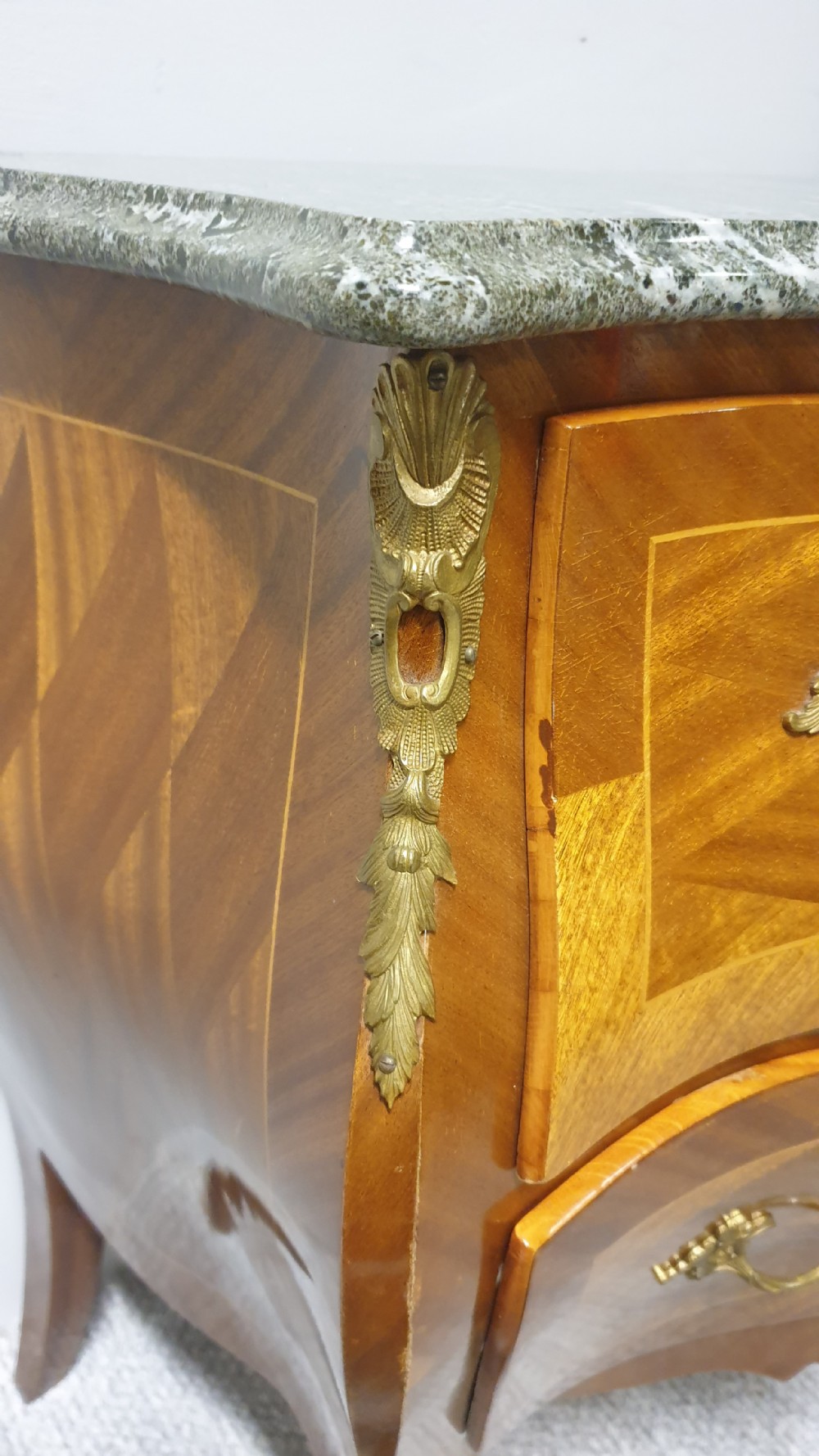 Very Good French Bombe Commode Chest of Drawers View V