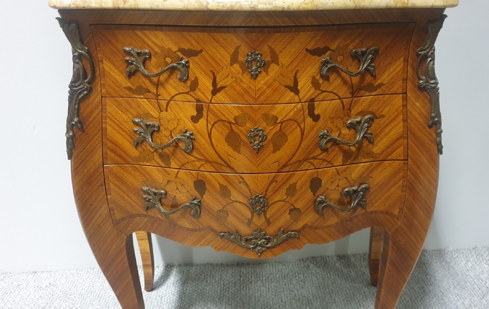 French Marquetry Commode Chest of Drawers View III
