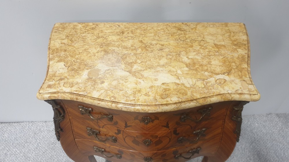 French Marquetry Commode Chest of Drawers View V