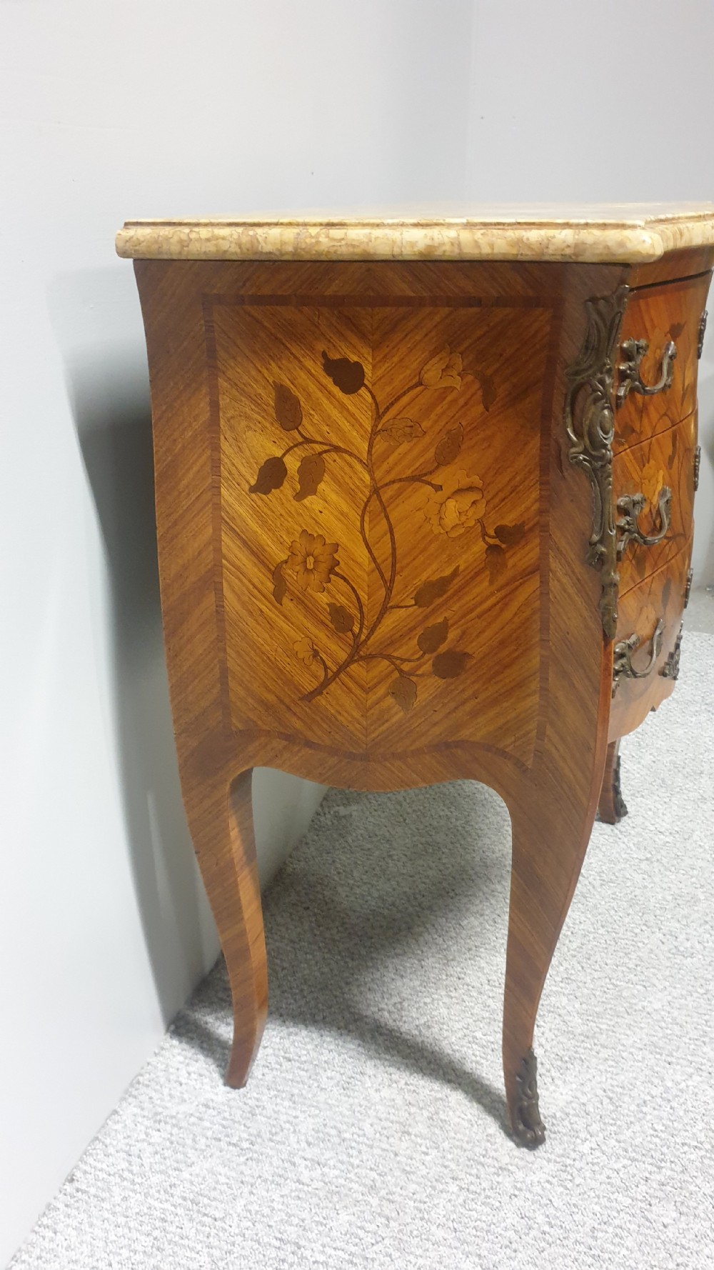 French Marquetry Commode Chest of Drawers View VI