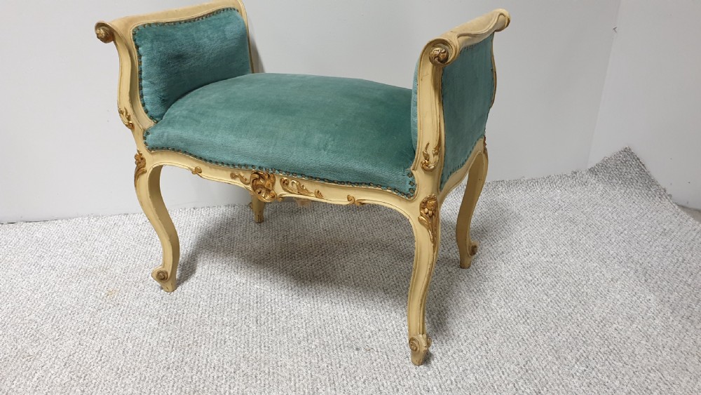 Pair French Painted Window Seats View X