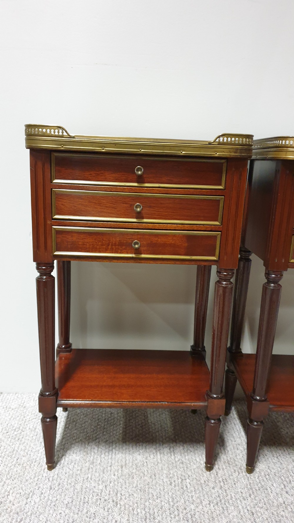 Pair French Empire Bedside Chests of Drawers View VII