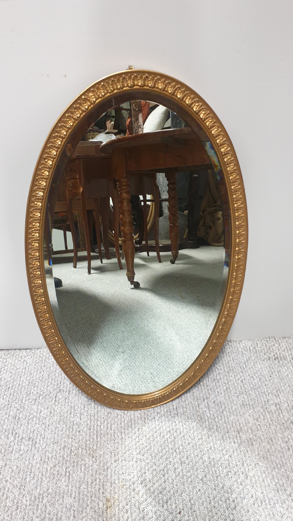 Edwardian Oval gilt Mirror