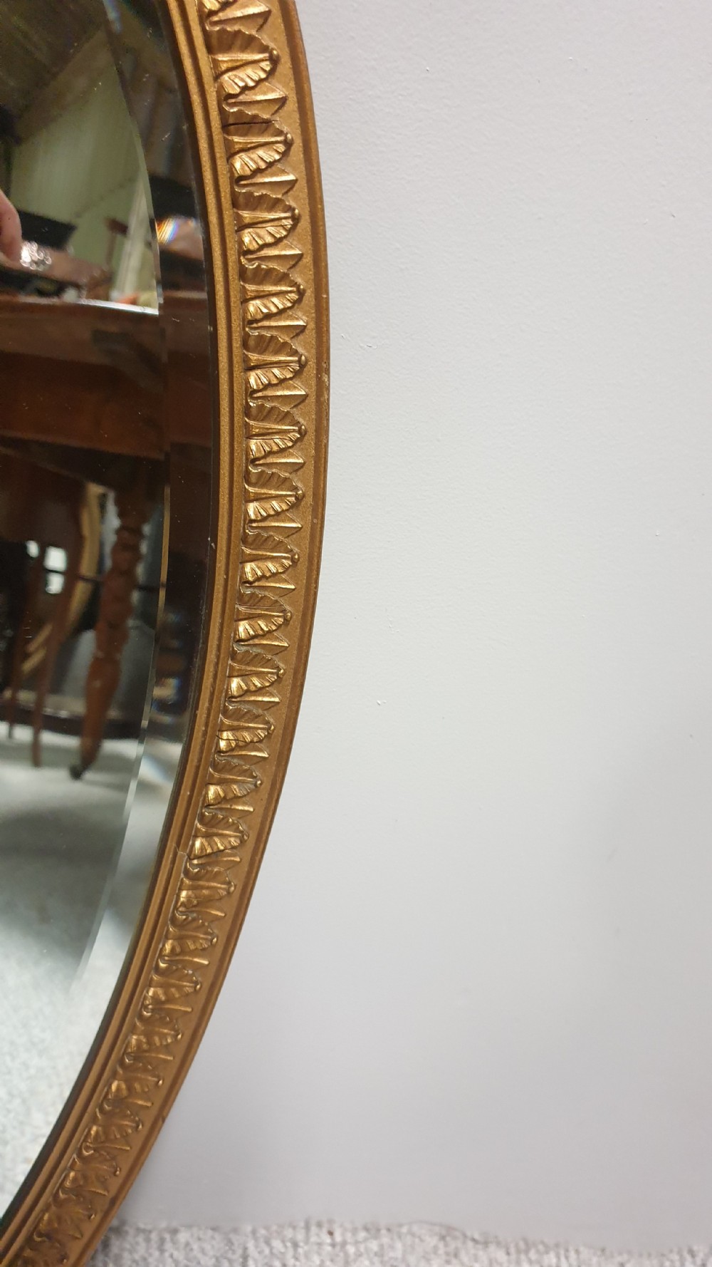 Edwardian Oval gilt Mirror View II