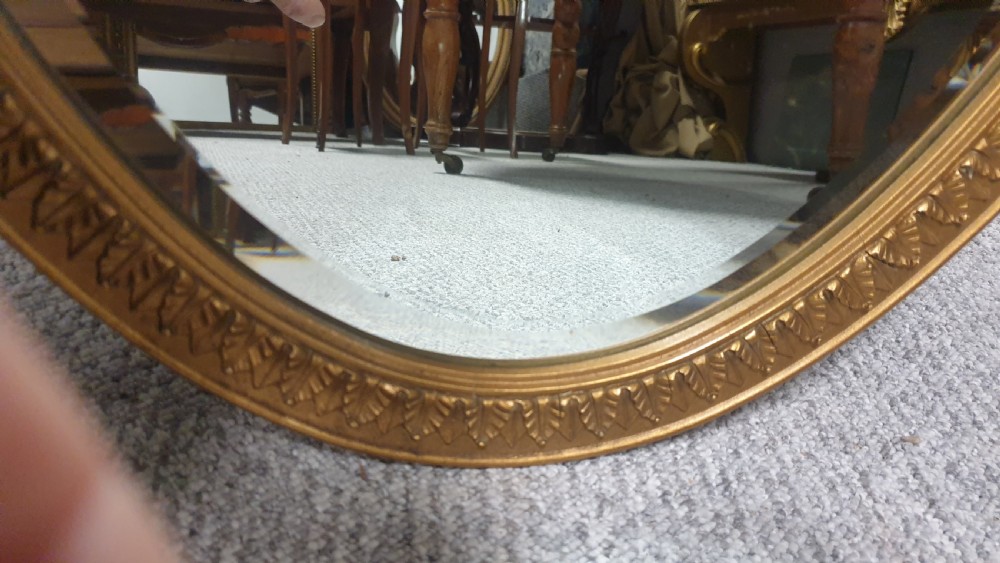 Edwardian Oval gilt Mirror View III