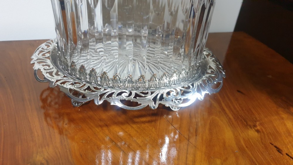Super Silver plates Biscuit Barrel View V