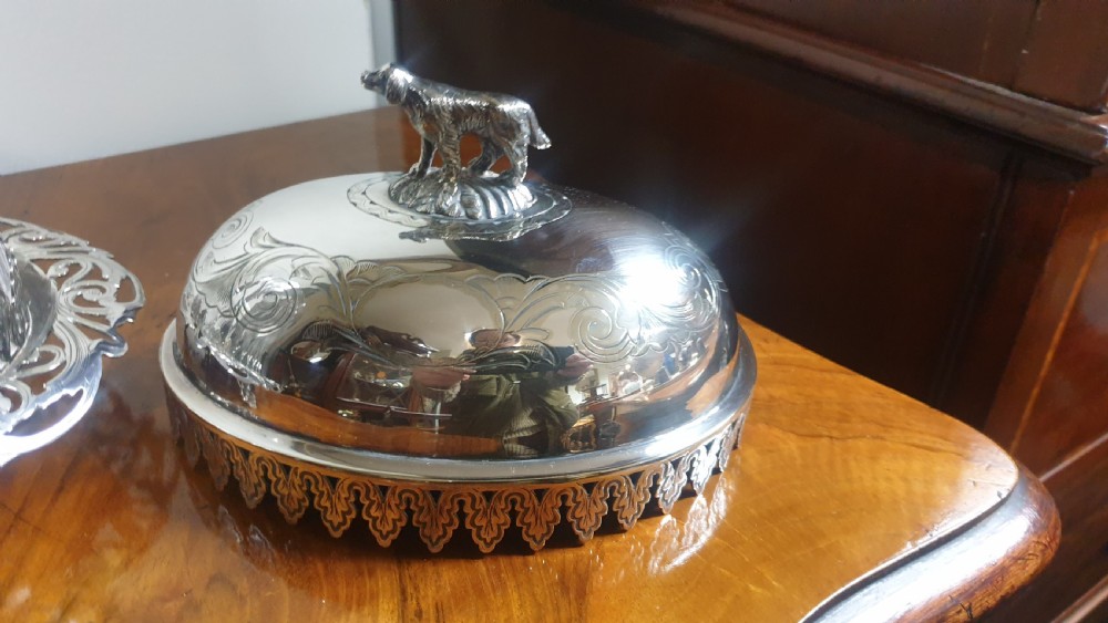 Super Silver plates Biscuit Barrel View X