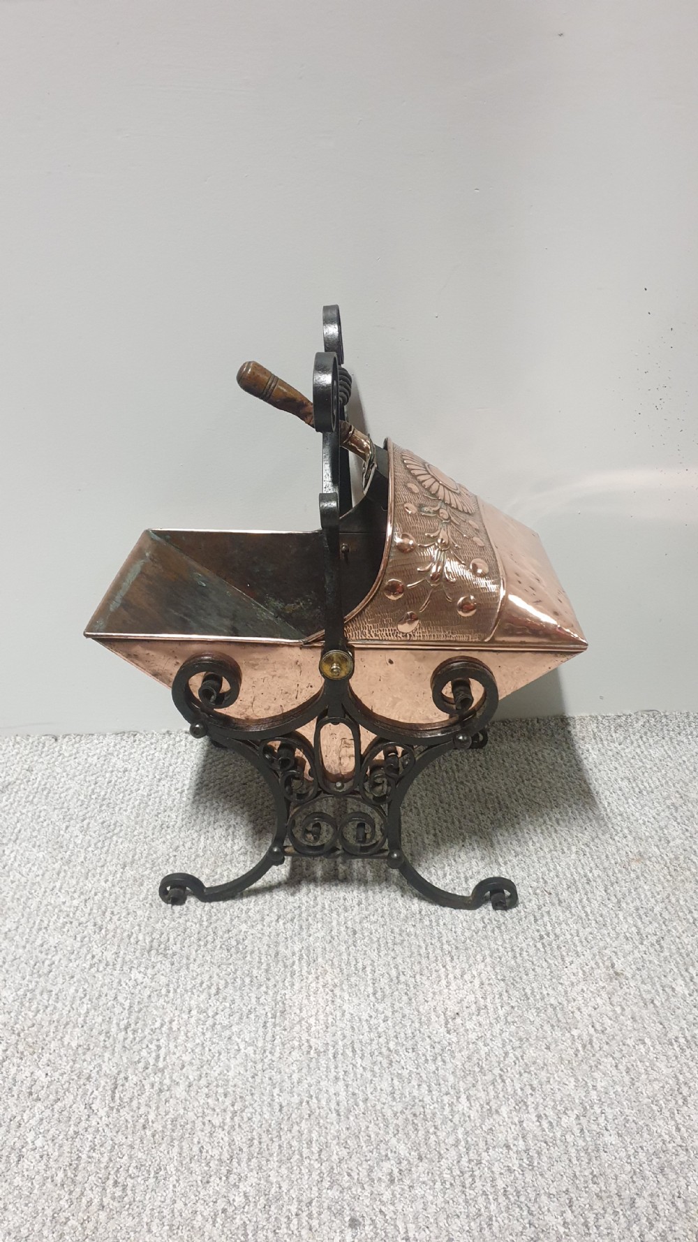 Victorian Copper Coal Scuttle View II
