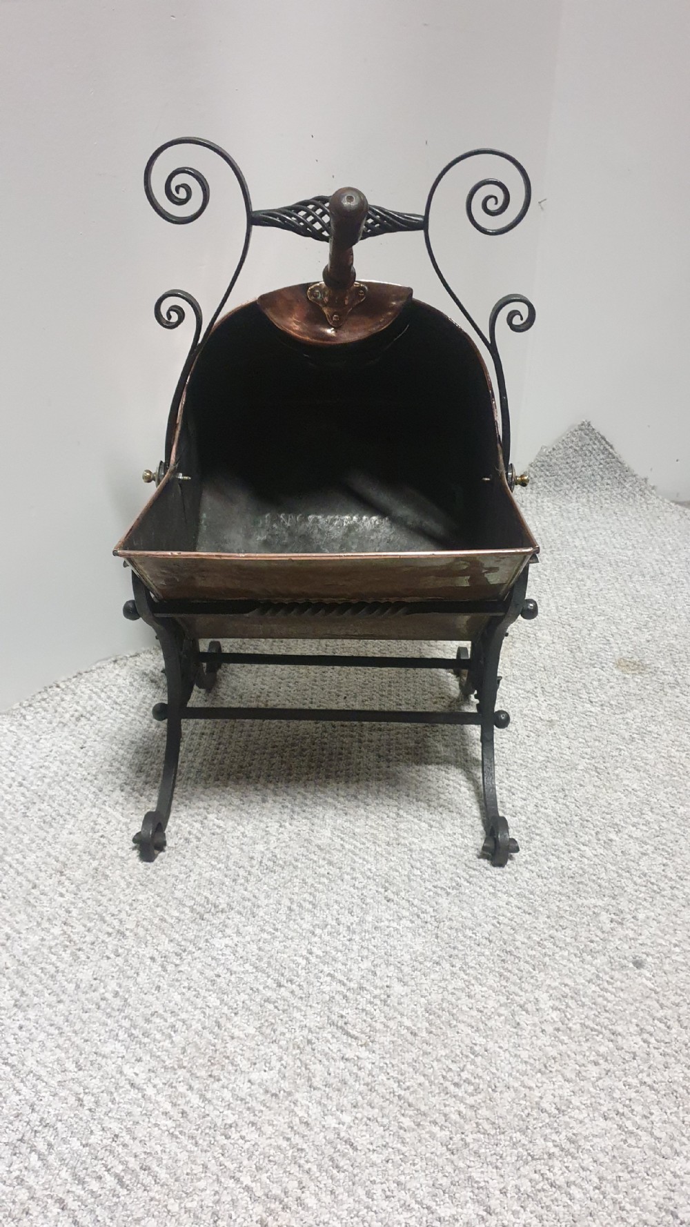 Victorian Copper Coal Scuttle View VI