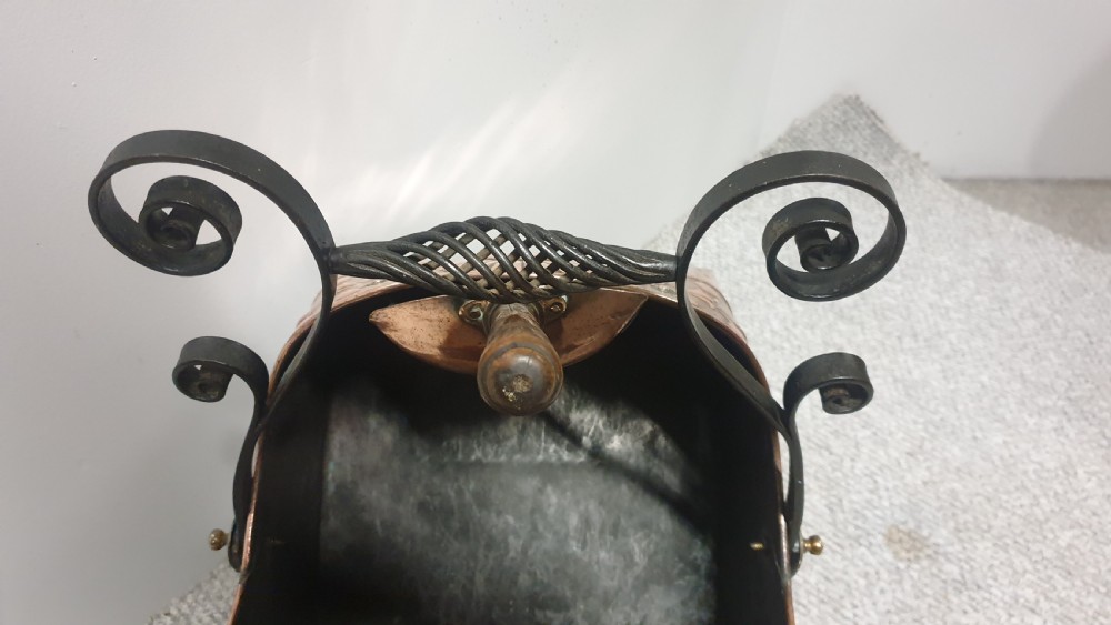 Victorian Copper Coal Scuttle View VII