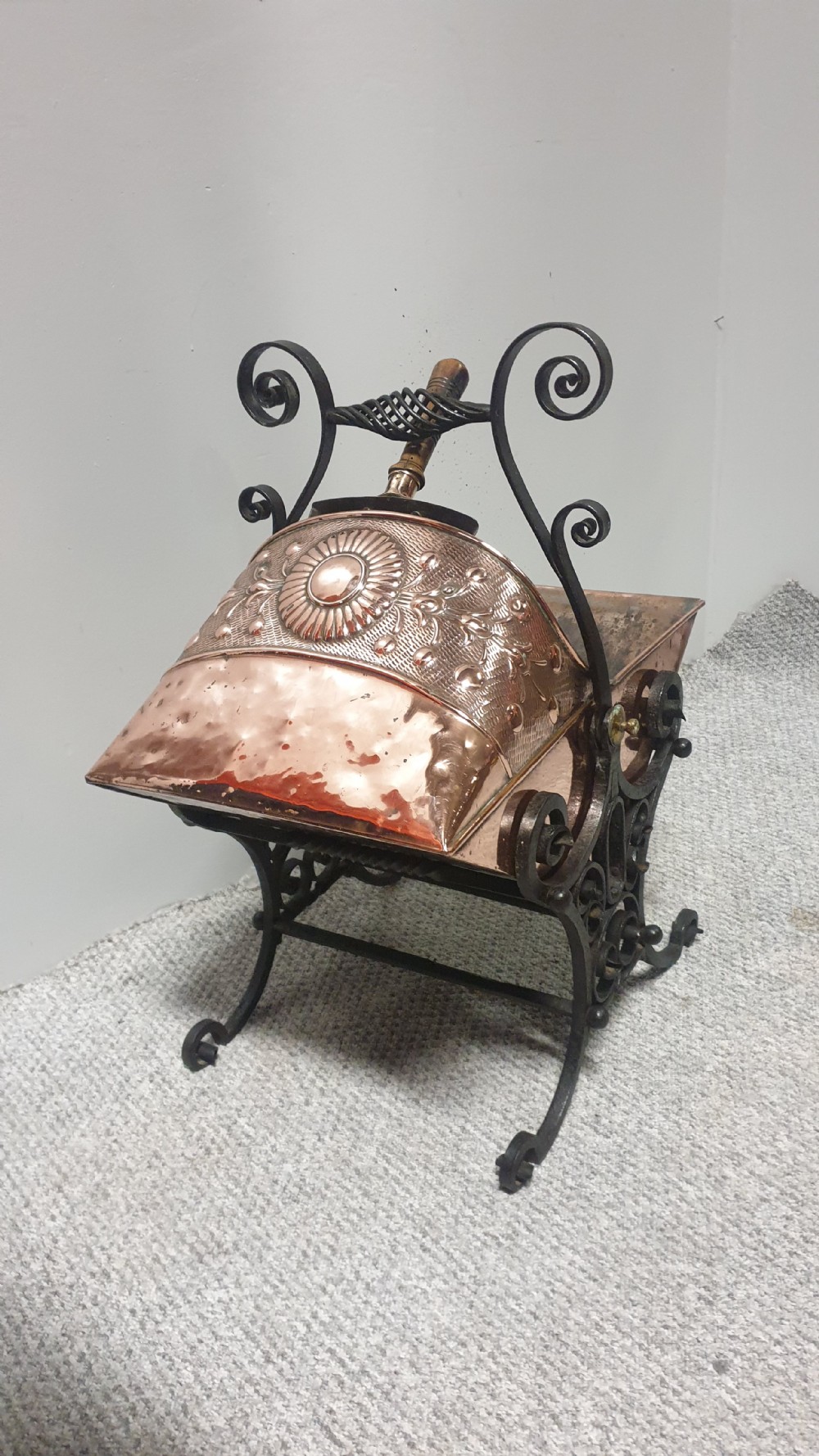 Victorian Copper Coal Scuttle View IX
