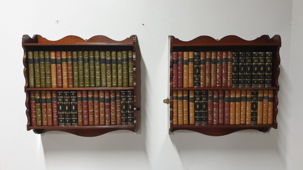 Pair Mahogany Wall Shelves View II
