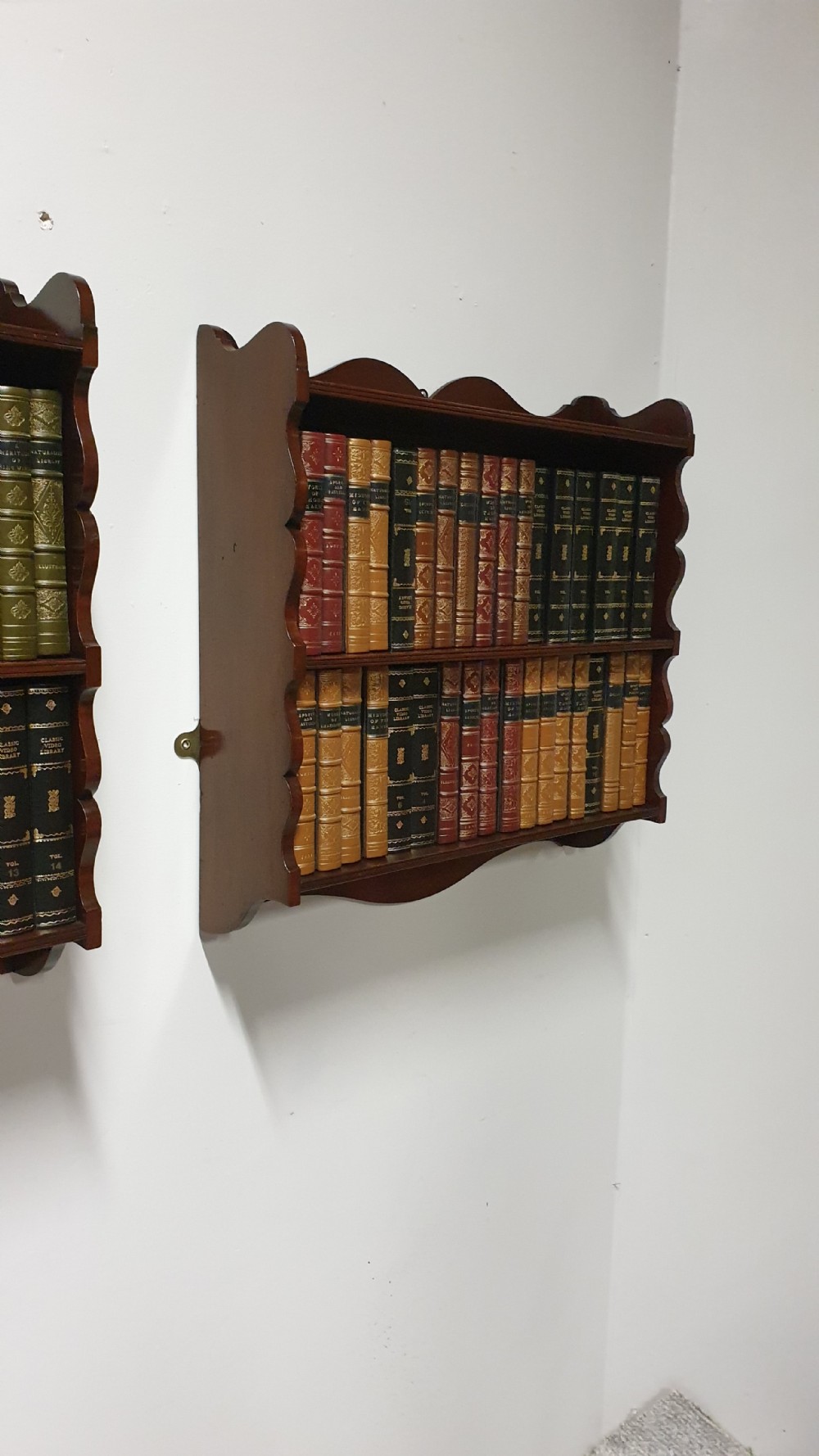 Pair Mahogany Wall Shelves View III