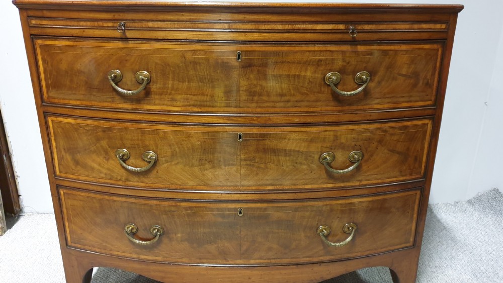 Outstanding Georgian Bow Front Chest of Drawers View V