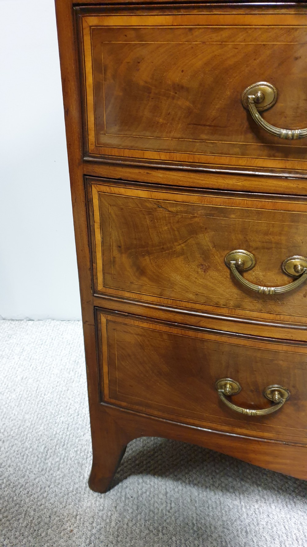 Outstanding Georgian Bow Front Chest of Drawers View VI