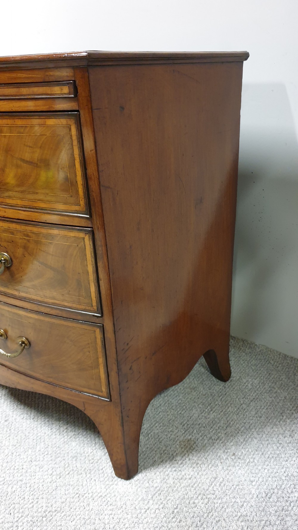 Outstanding Georgian Bow Front Chest of Drawers View IX