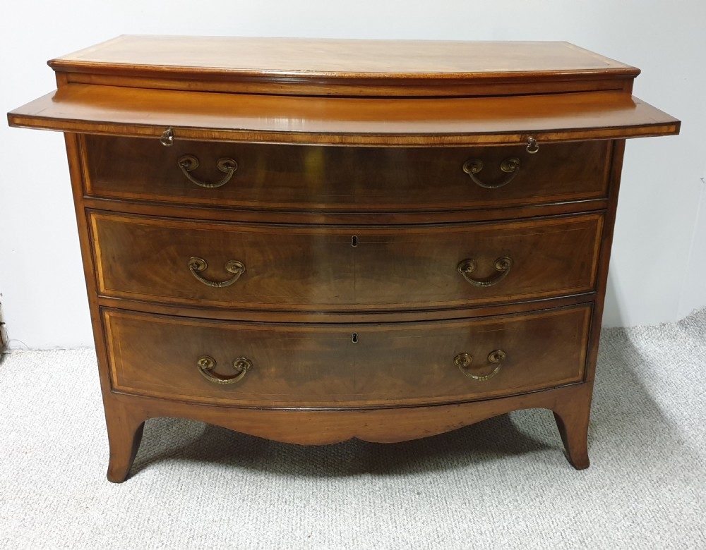 Outstanding Georgian Bow Front Chest of Drawers View XI