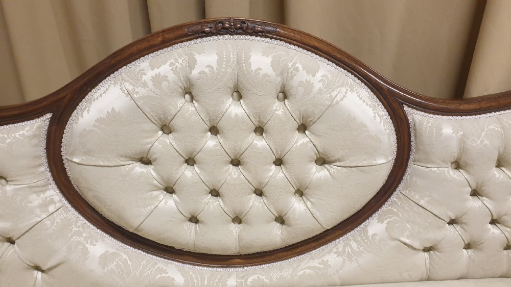Outstanding Victorian Cameo Backed Mahogany Sofa View V