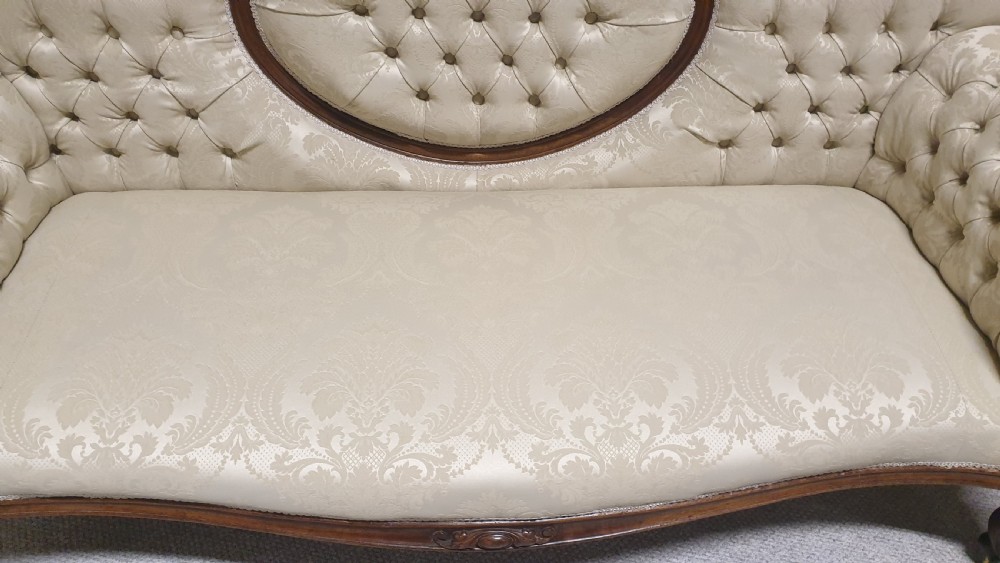 Outstanding Victorian Cameo Backed Mahogany Sofa View VII