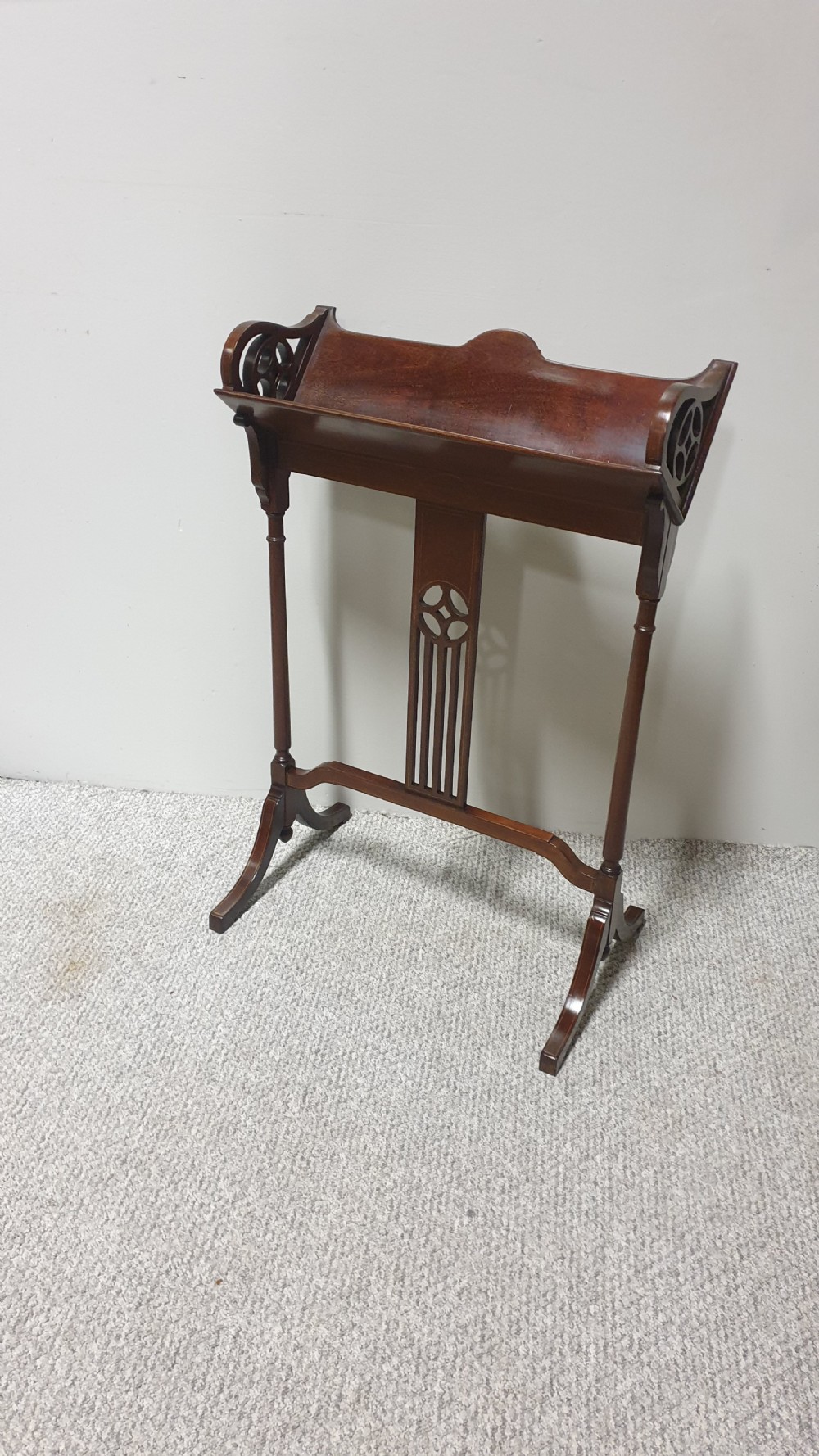 Mahogany Inlaid Book Trough View II