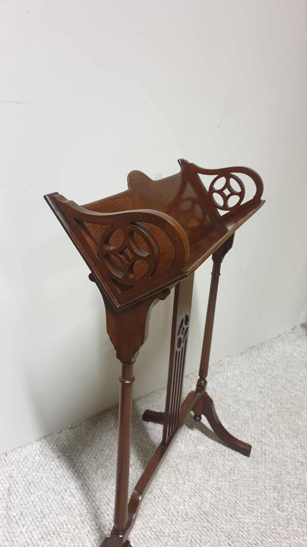 Mahogany Inlaid Book Trough View IV