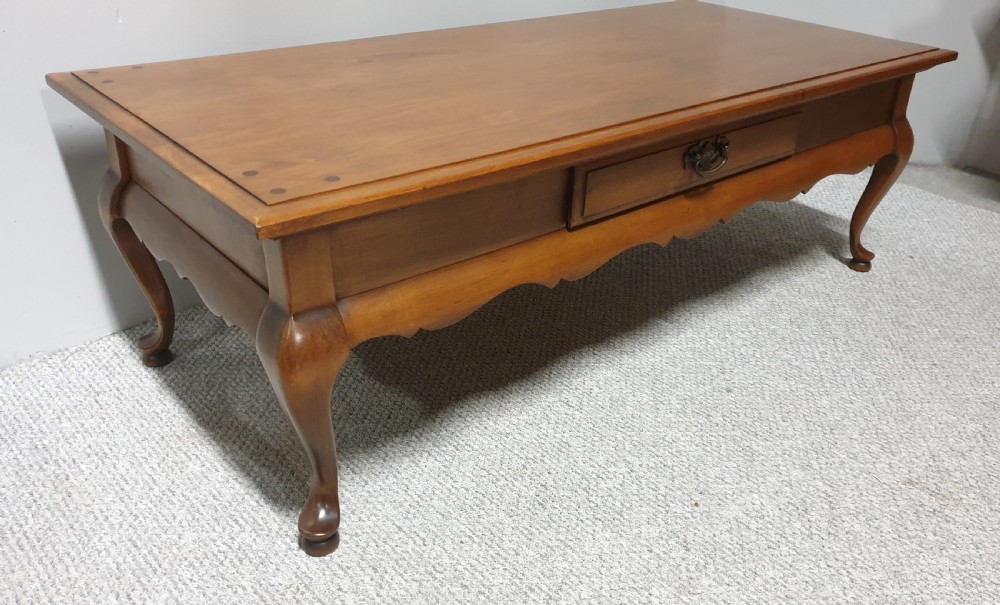 French Cherry Wood Coffee Table View VIII