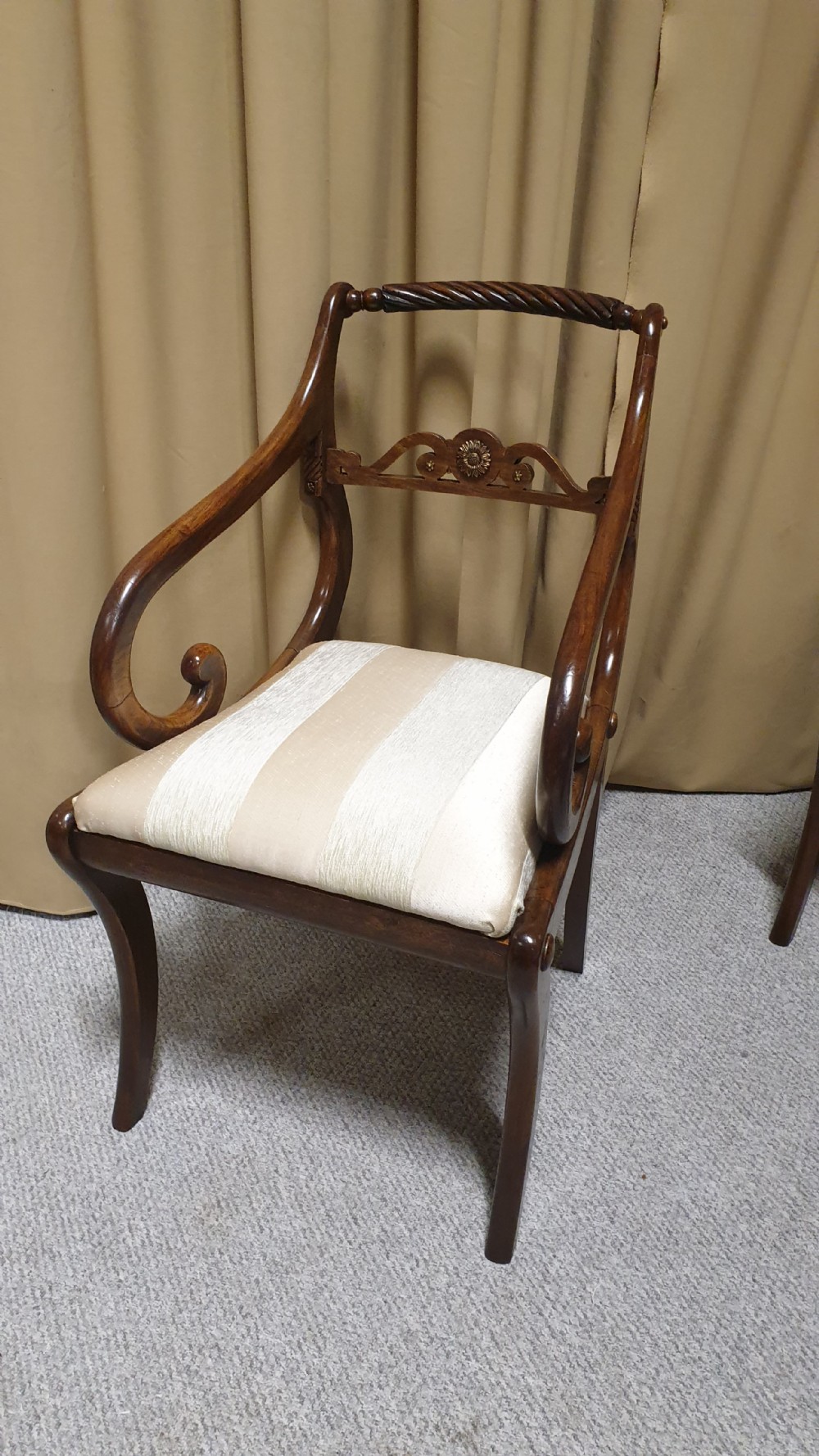 Outstanding Set Eight Mahogany Dining Chairs View III