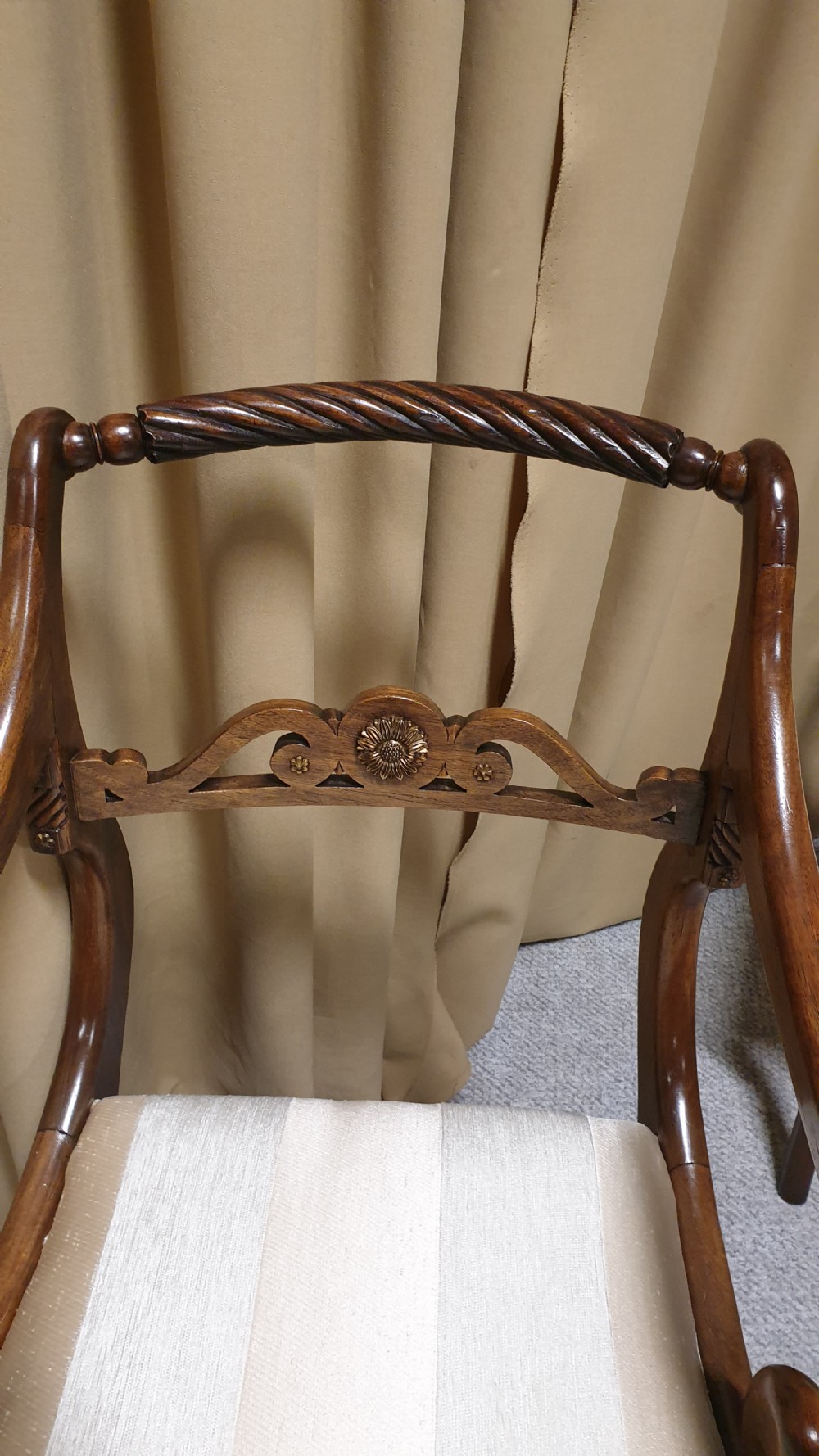 Outstanding Set Eight Mahogany Dining Chairs View IV
