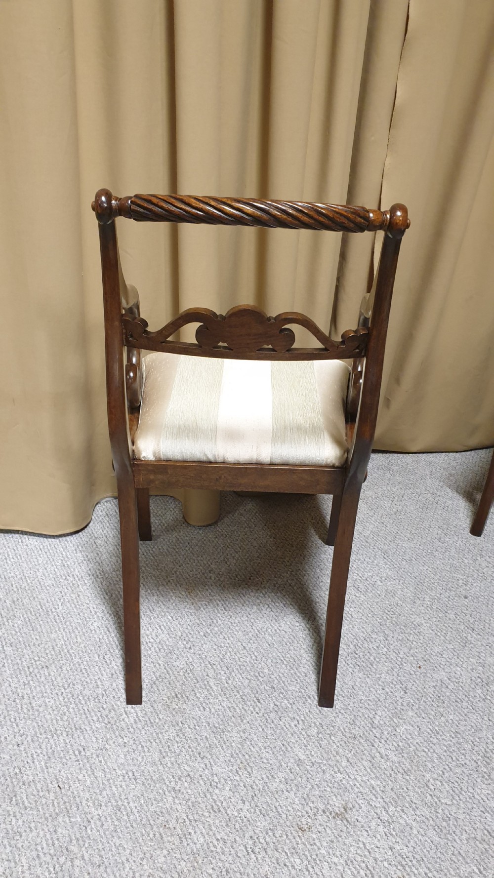 Outstanding Set Eight Mahogany Dining Chairs View VI