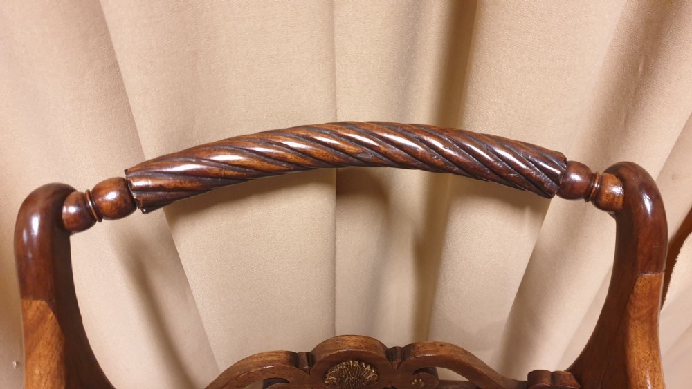 Outstanding Set Eight Mahogany Dining Chairs View X