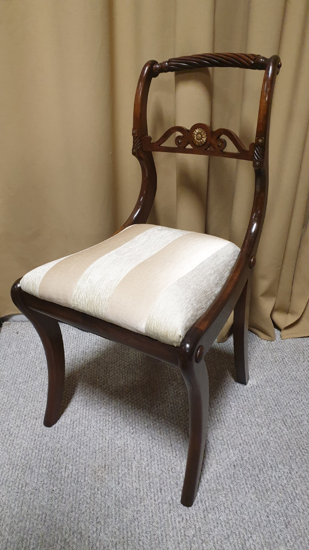 Outstanding Set Eight Mahogany Dining Chairs View XI