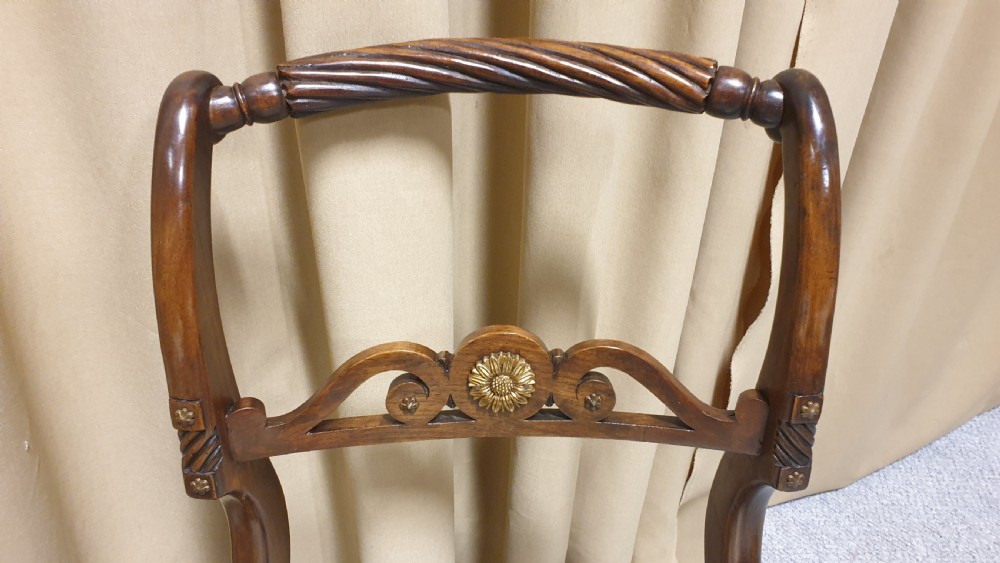 Outstanding Set Eight Mahogany Dining Chairs View XII