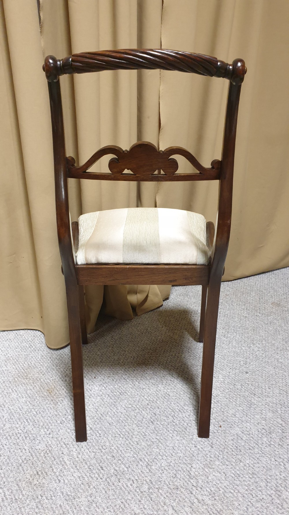 Outstanding Set Eight Mahogany Dining Chairs View XV