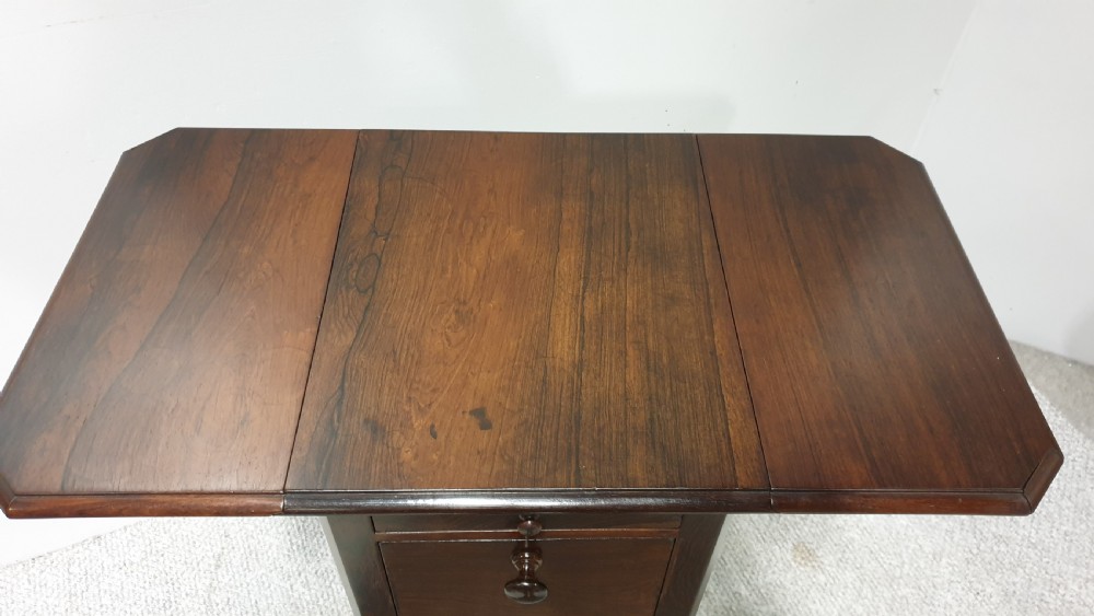 French Rosewood Bedside Lamp Table View IV
