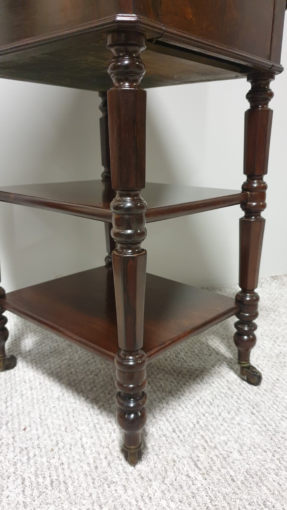 French Rosewood Bedside Lamp Table View X