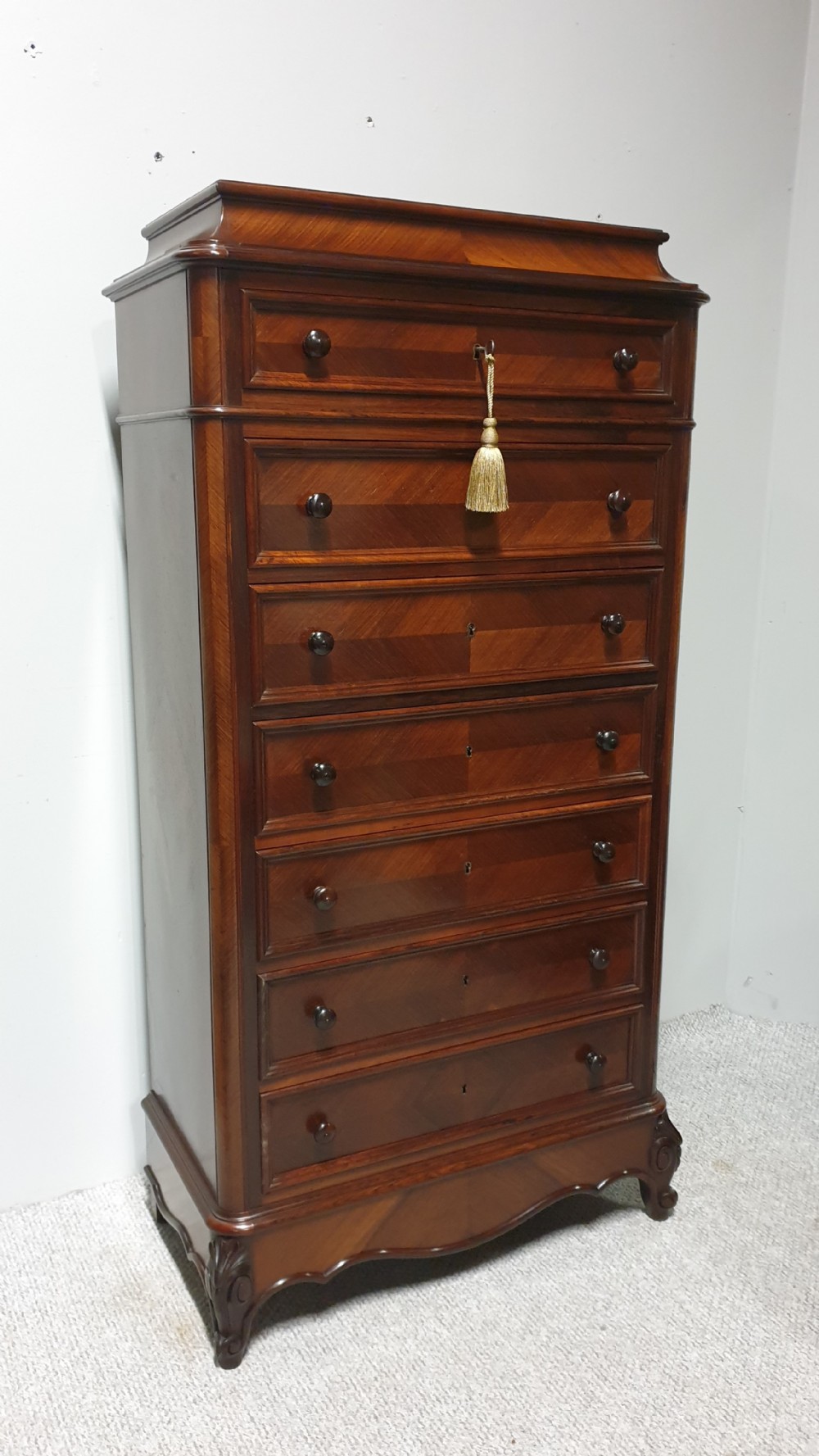 Superb French Rosewood Semanier Chest of Drawers
