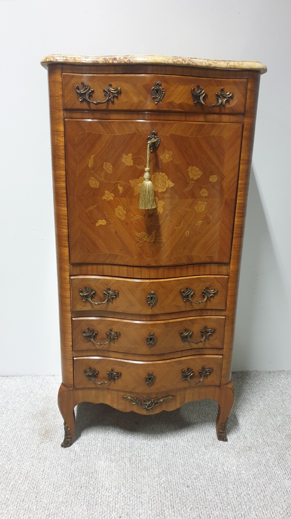 French Marquetry Escritoire Bureau